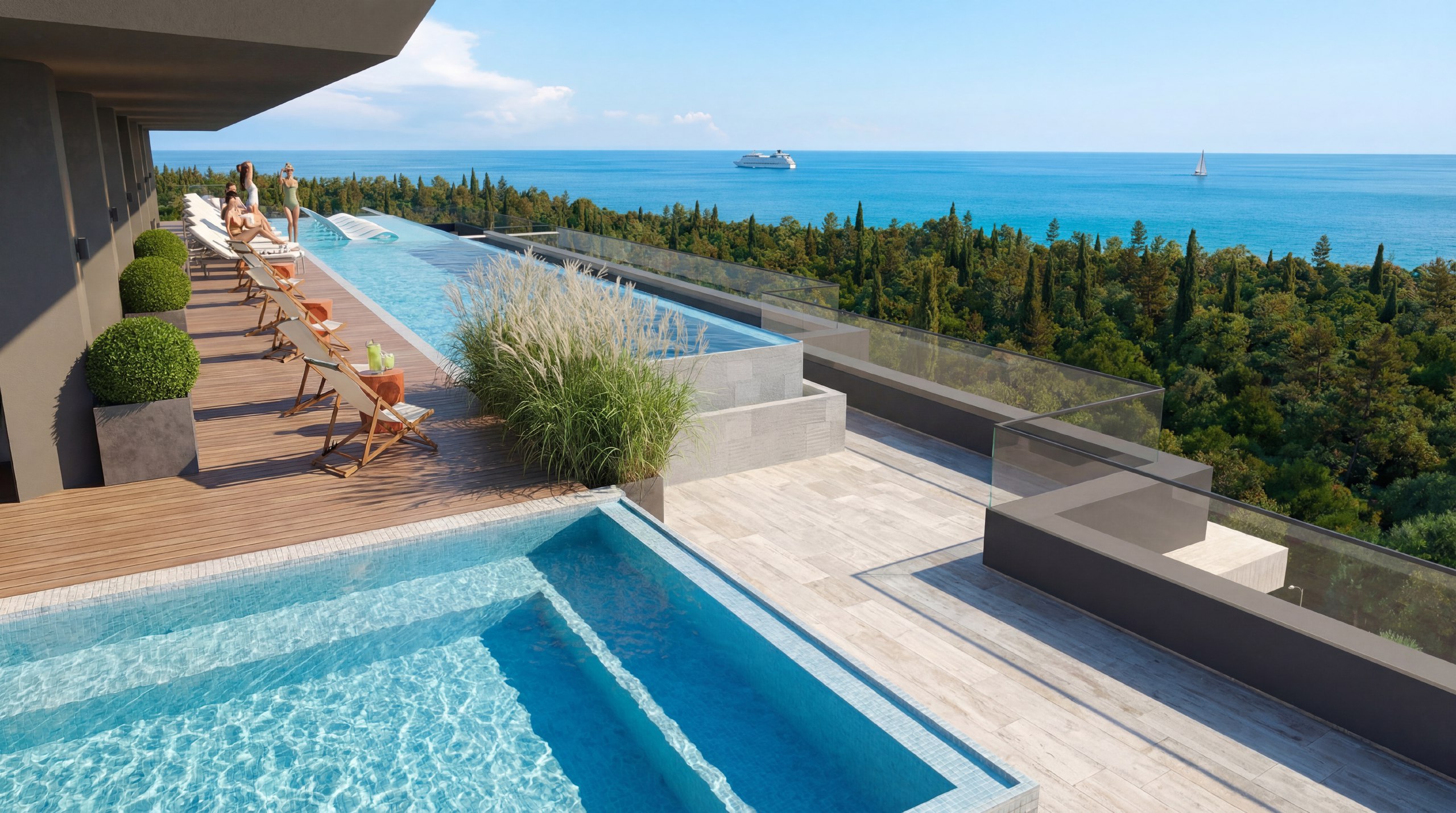 Rooftop pool